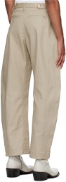 Dion Lee Beige Arch Trousers