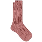 decka Heavyweight Plain Sock in Flamingo