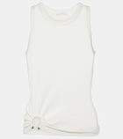 Rabanne Ring-detail cotton-blend jersey tank top