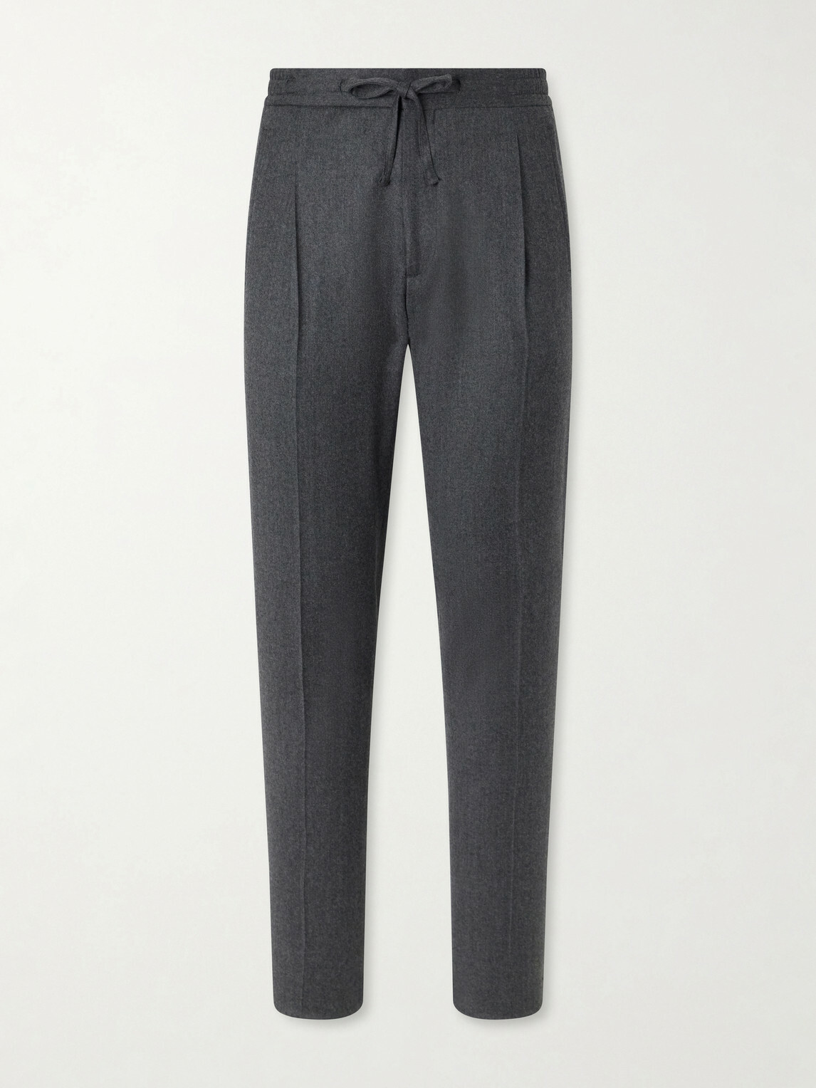 Lardini - Straight-Leg Wool and Cashmere-Blend Flannel Trousers - Gray