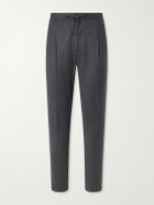 Lardini - Straight-Leg Wool and Cashmere-Blend Flannel Trousers - Gray