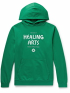 Museum Of Peace & Quiet - Healing Arts Logo-Print Cotton-Jersey Hoodie - Green