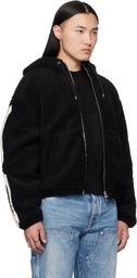 AMIRI Black Bones Fleece Zip Hoodie