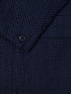 Blue Blue Japan - Textured Cotton Suit Jacket - Blue