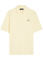 Fred Perry Logo-embroidered Cotton Shirt Ecru