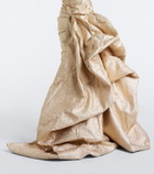Marmar Halim Gathered lamé corset gown