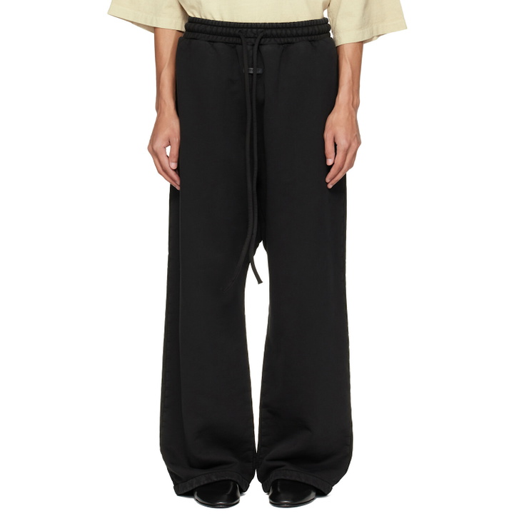 Photo: Fear of God Black Wide Leg Sweatpants