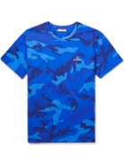 Valentino - Camouflage-Print Cotton-Jersey T-Shirt - Blue