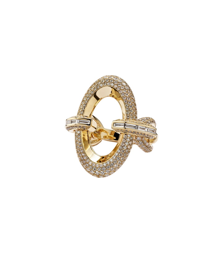 Photo: Messika Groove 18kt gold ring with diamonds
