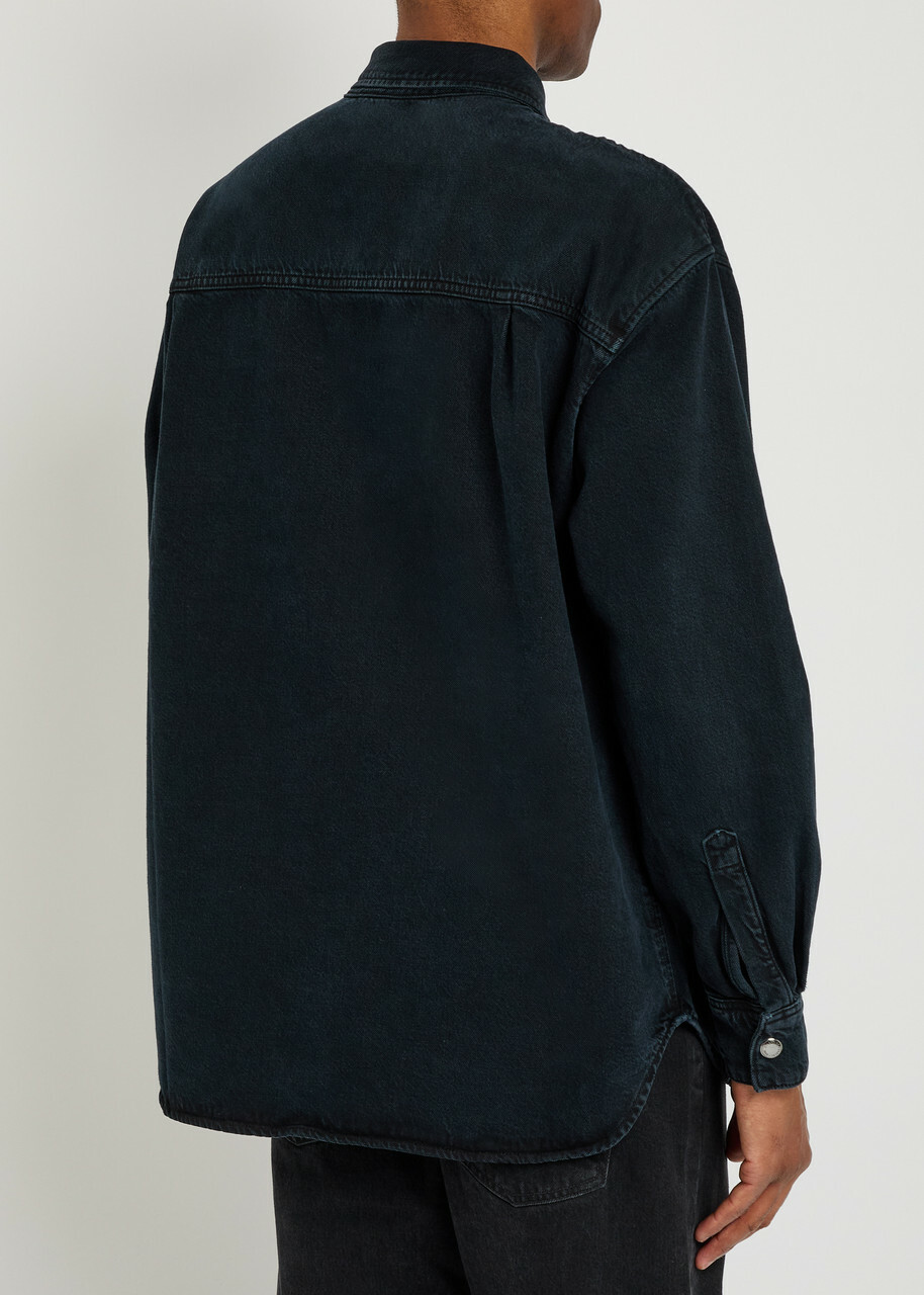 Agolde Camyrn Denim Overshirt Black
