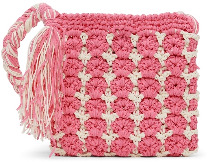 Photo: Marco Rambaldi Pink & White Crochet Shoulder Bag