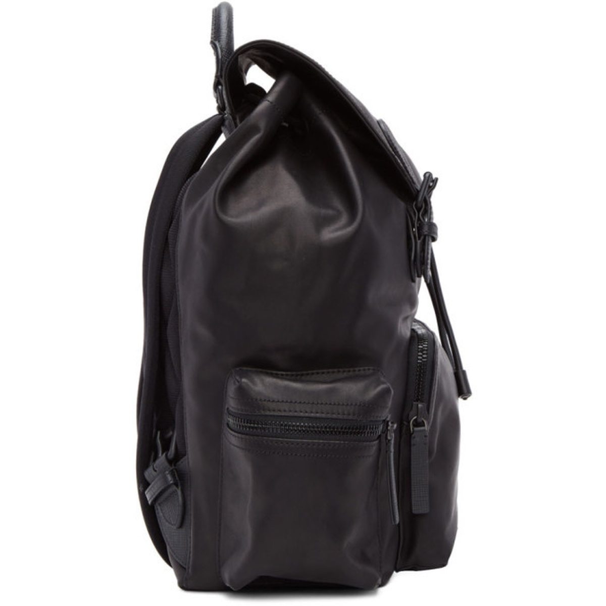 Burberry Black Large Leather Rucksack Burberry