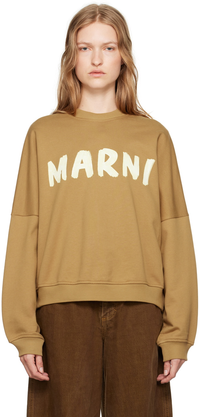 MARNIマルニ3D Logo Printed Crewneck Sweatshirtトレーナー MARNIマルニ3D Logo Printed Crewneck Sweatshirtトレーナー