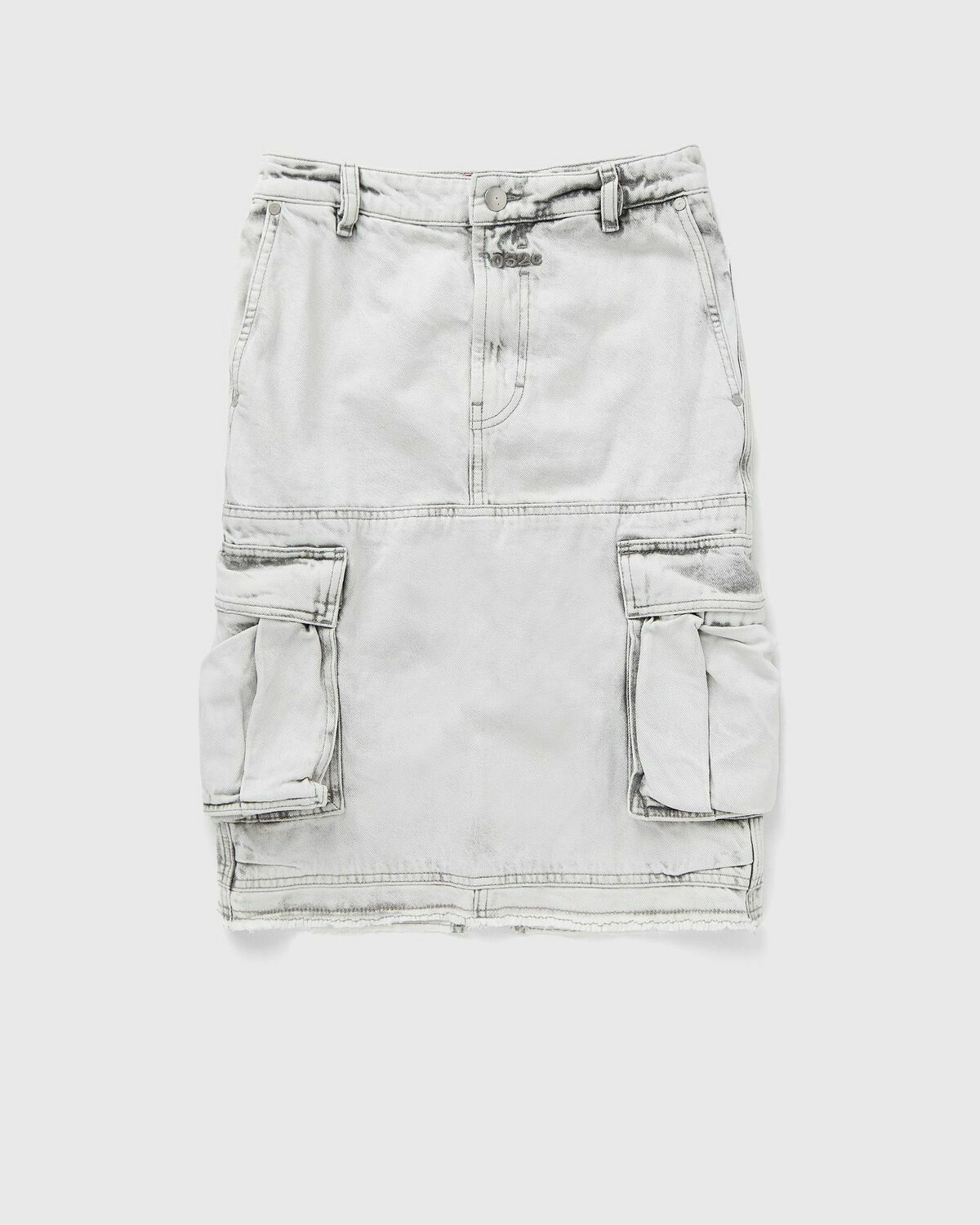 032c MY OWN MIND FRAYED DENIM SKIRT Grey Women