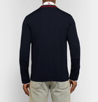 Gucci - Slim-Fit Webbing-Trimmed Wool Cardigan - Men - Navy