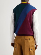 Loewe - Logo-Appliquéd Panelled Wool-Blend Polo Shirt - Multi