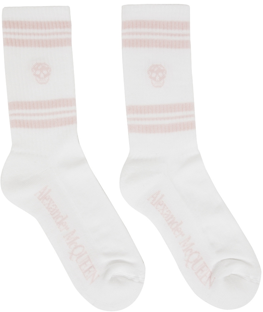 Alexander McQueen White Graffiti Socks Alexander McQueen