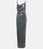 Coperni Sequined draped gown