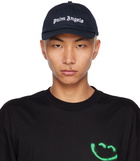 Palm Angels Navy Embroidered Baseball Cap