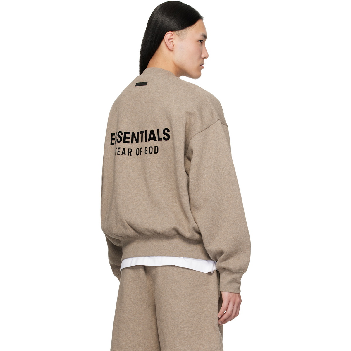 Fear of God ESSENTIALS Beige Classic Crewneck Sweatshirt