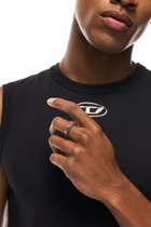 Diesel Stainless Steel Signet Ring - Rings - Unisex - Silver
