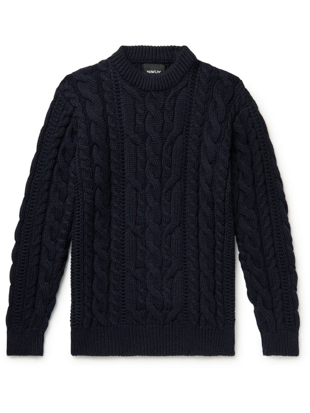 Photo: Howlin' - Forbidden Dreams Cable-Knit Wool Sweater - Blue