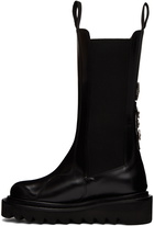 Toga Pulla SSENSE Exclusive Black Leather Mid-Calf Chelsea Boots