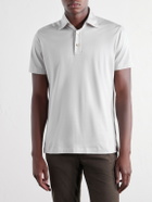 Kiton - Cotton-Jersey Polo Shirt - Gray