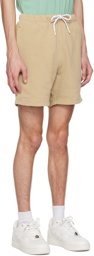 AAPE by A Bathing Ape Beige Embroidered Shorts