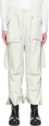 Sulvam White Loose Thread Trousers