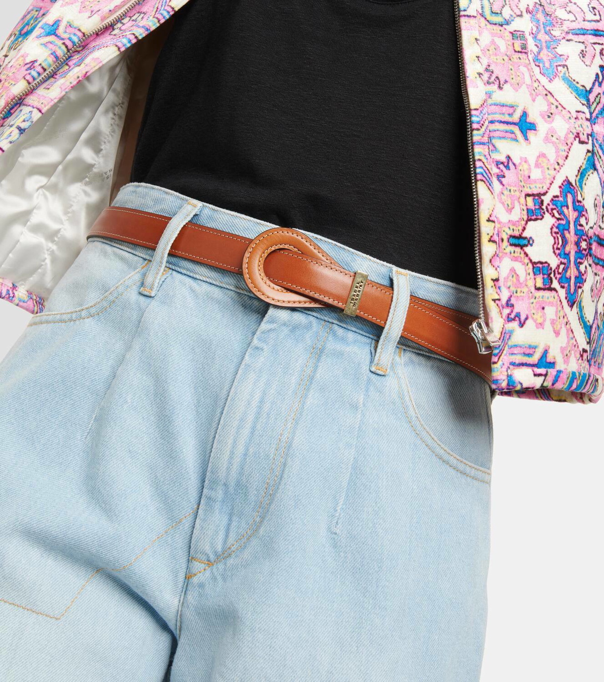 【関税込み】Isabel Marant タン Brindi ベルト Isabel Marant Brindi leather belt Isabel Marant