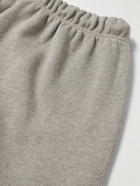 FEAR OF GOD ESSENTIALS - Wide-Leg Logo-Appliquéd Cotton-Blend Jersey Sweatpants - Gray