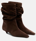 Amina Muaddi Jamie 25 suede ankle boots
