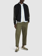 GOLDEN GOOSE - Wool Blend Bomber W/ Leather Sleeves