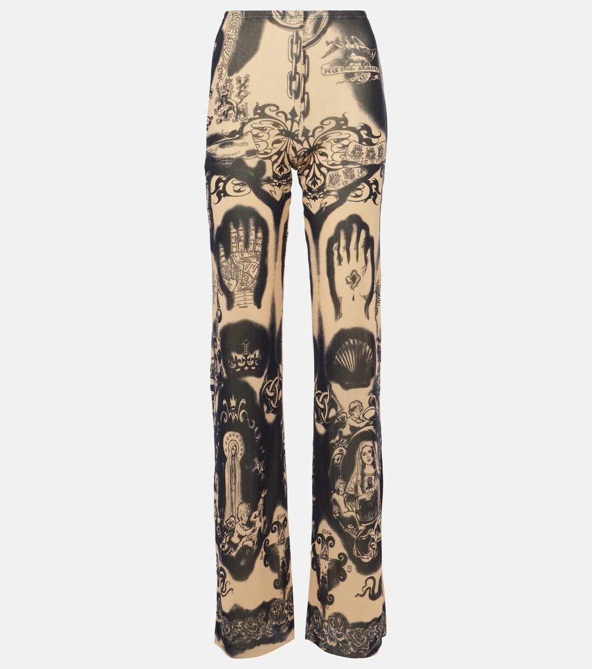 Jean Paul Gaultier Heraldique high-rise straight pants