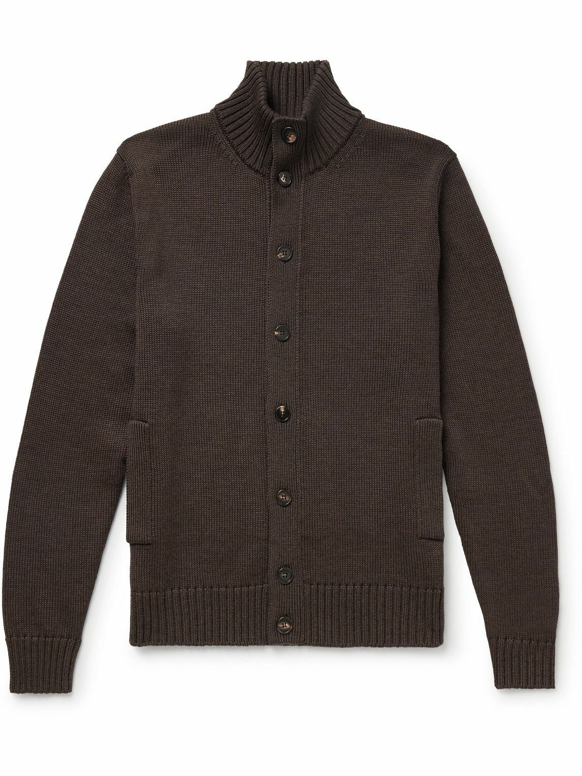 Incotex - Zanone Virgin Wool Cardigan - Brown