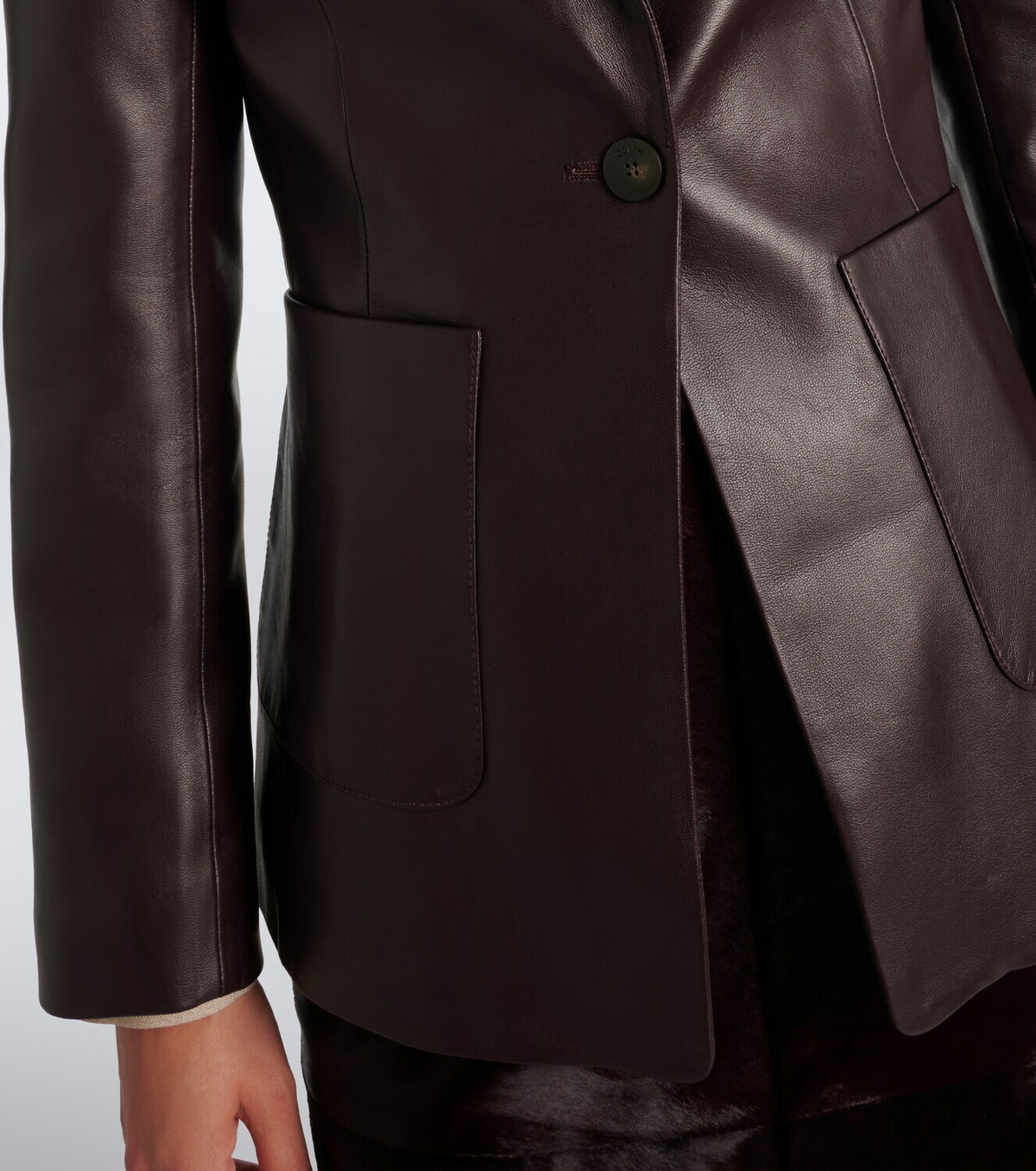 Joseph Glenview leather blazer