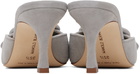 Manolo Blahnik Gray Maysale Mules