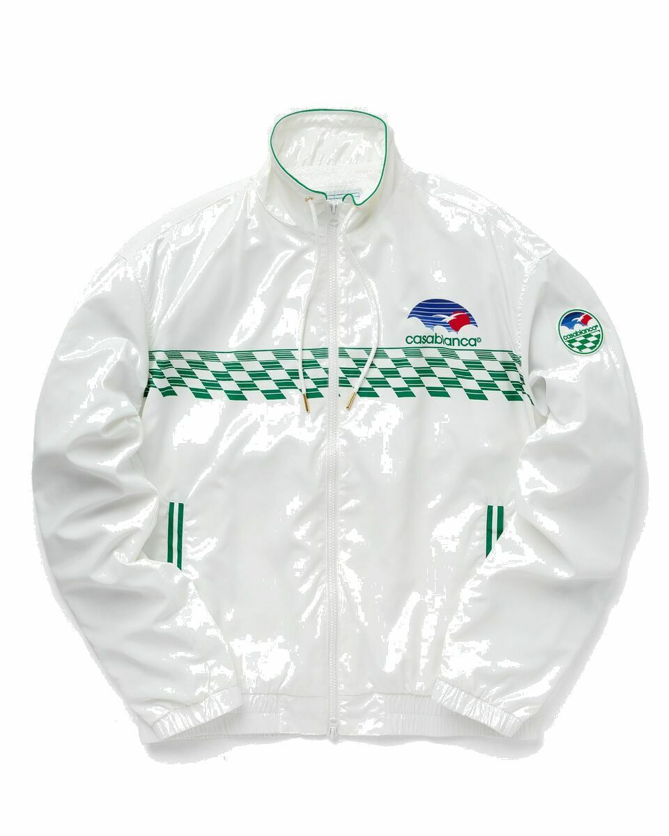 Photo: Casablanca Tennis Horizon Shell Suit Track Jacket White - Mens - Track Jackets