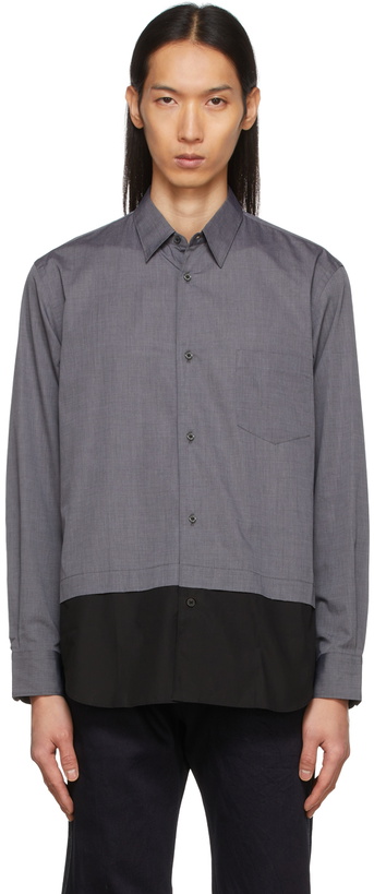 Photo: Comme des Garçons Homme Black Panelled Shirt