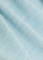 Tory Burch Distressed Silk-blend Polo top Light Blue