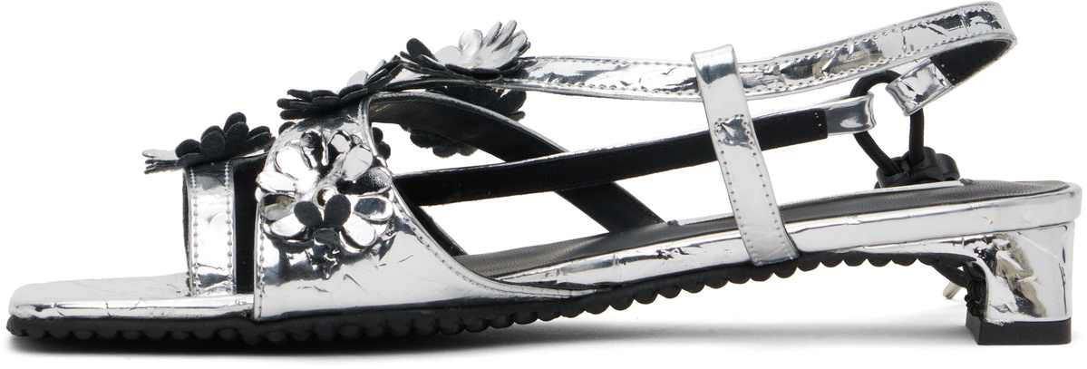 Cecilie Bahnsen Silver Arna Heeled Sandals