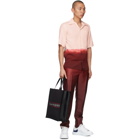 Alexander McQueen Pink and Burgundy Gradient Print Short Sleeve Shirt