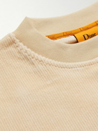 DIME - Team Logo-Appliquéd Cotton-Corduroy Sweatshirt - Neutrals