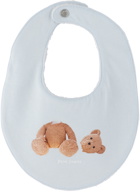 Palm Angels Baby Blue Bear Bib