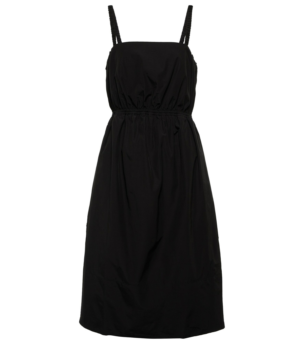 Deveaux New York - Sky cotton-blend poplin midi dress