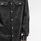 Rick Owens Men's Leather Overshirt in Black