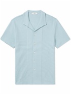 Mr P. - Waffle-Knit Cotton Shirt - Blue