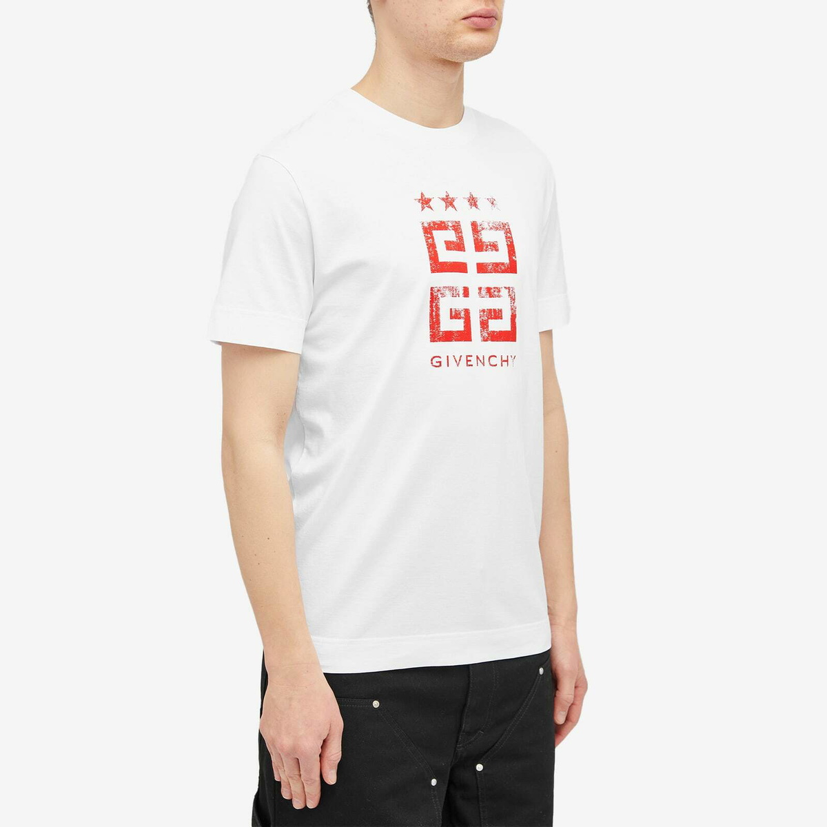 White and red top givenchy shirt