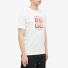 Givenchy Men's 4G Stamp Logo T-Shirt in White/Red